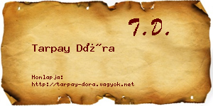 Tarpay Dóra névjegykártya