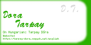 dora tarpay business card